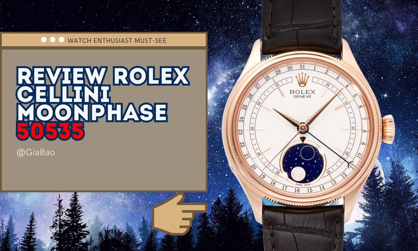 Rolex Cellini Moonphase 50535 Everose trong hồ sơ Gia Bảo