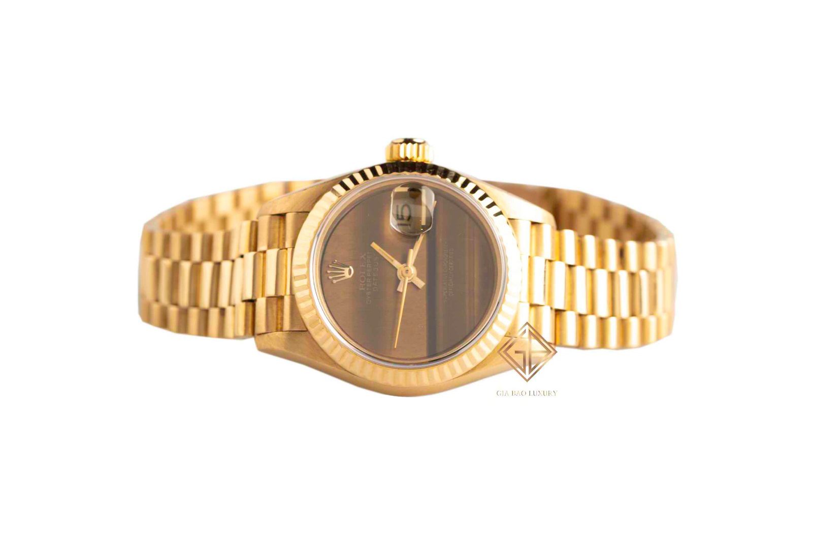 Rolex Lady-Datejust 69178 mặt Tiger Eye vàng vàng từ kho hình ảnh Gia Bảo