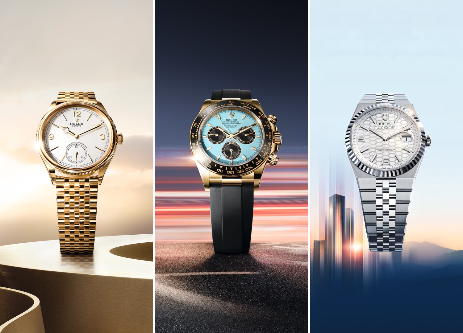 Land-Dweller mặt tổ ong và dây Flat Jubilee trong ảnh Watches and Wonders 2025 của Gia Bảo