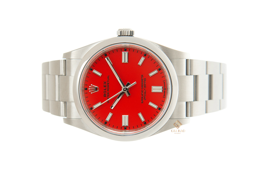 Rolex Oyster Perpetual 36 126000 mặt coral red tại Gia Bảo