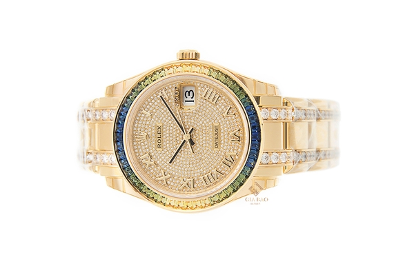 Rolex Pearlmaster 39 86348SABLV với vành sapphire chuyển màu từ website Gia Bảo
