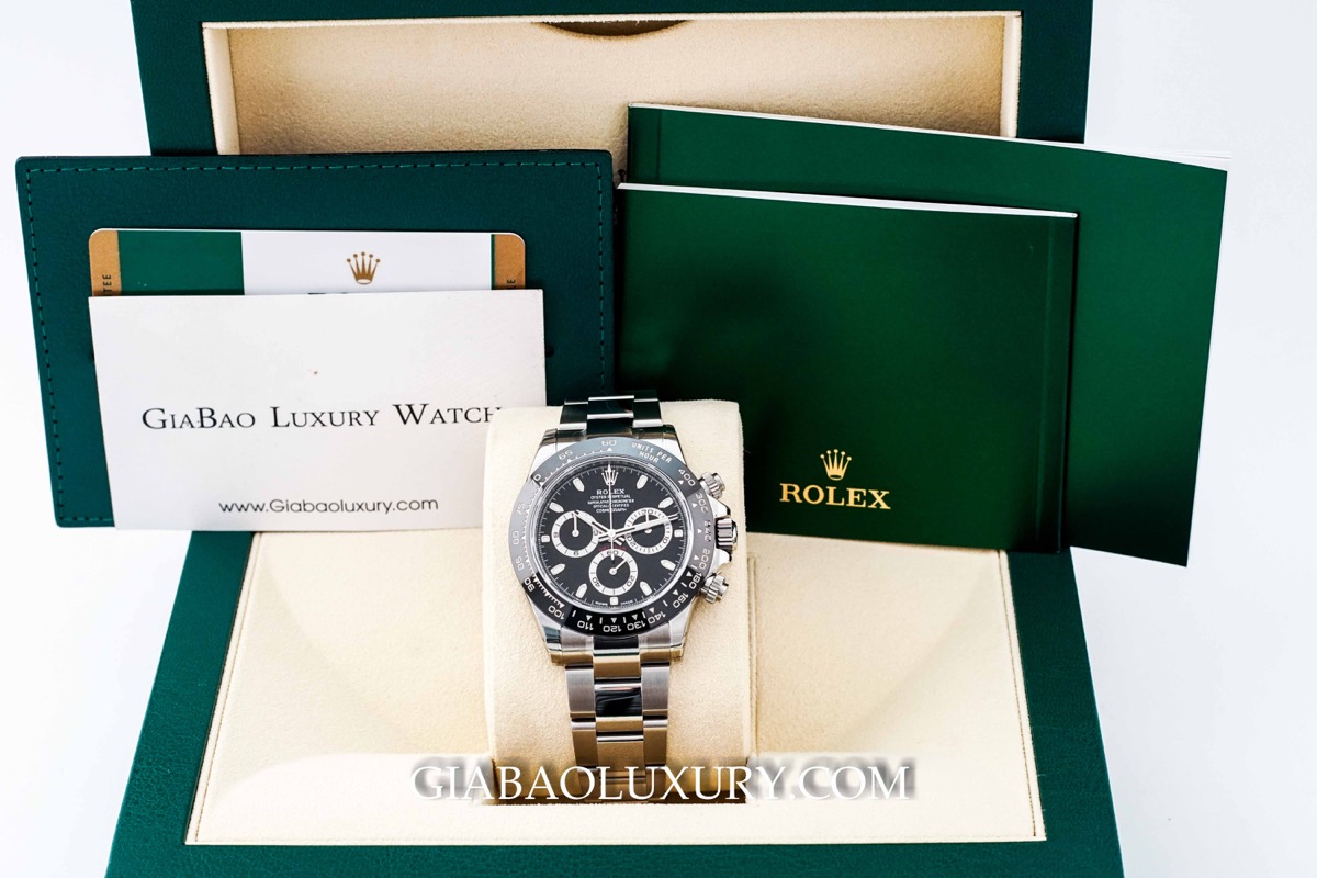 Rolex Daytona 116500LN cùng hộp thẻ và phụ kiện