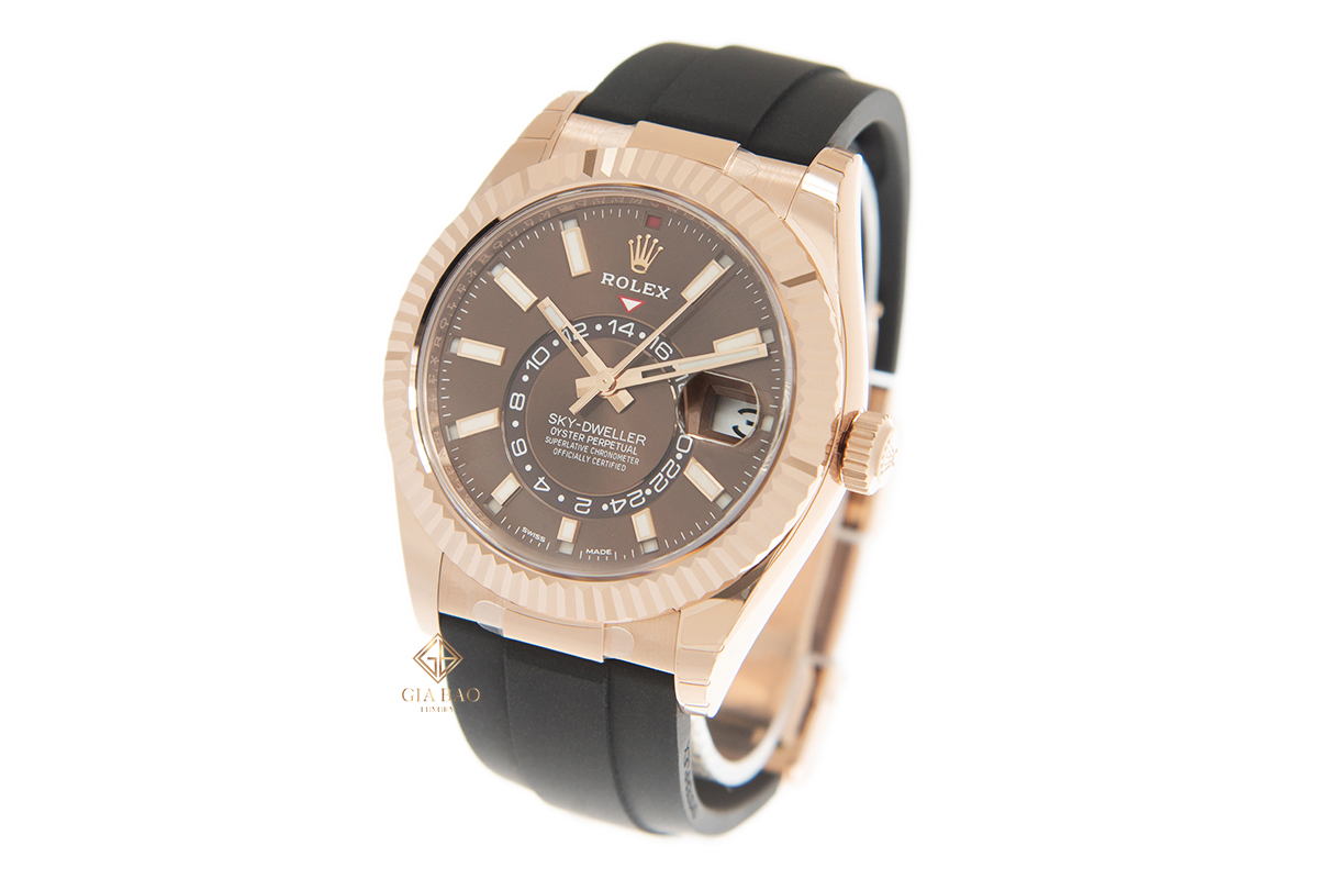Rolex Sky-Dweller 326235 Everose mặt chocolate dây Oysterflex tại Gia Bảo