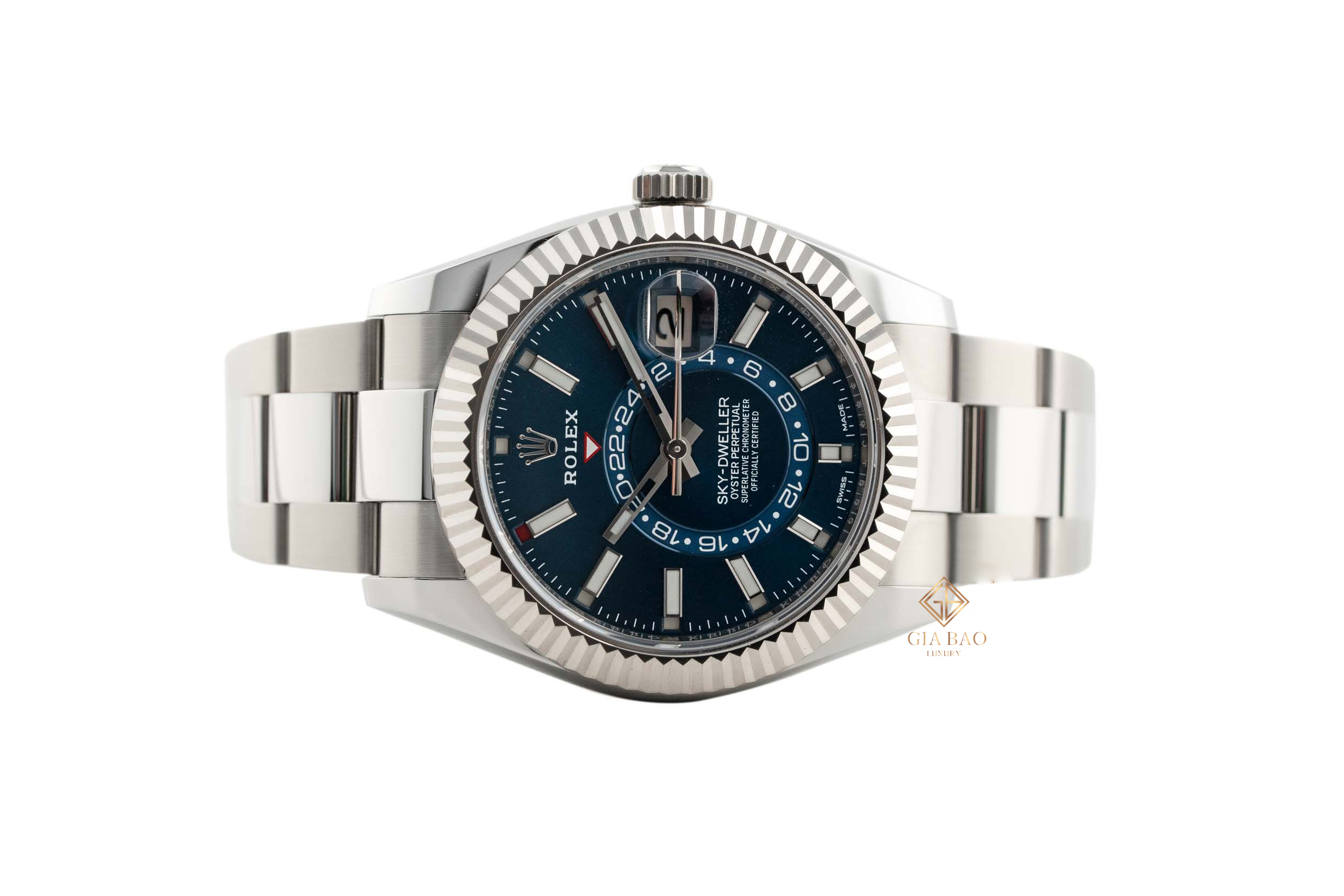 Rolex Sky-Dweller 326934 mặt xanh calibre 9001 tại Gia Bảo