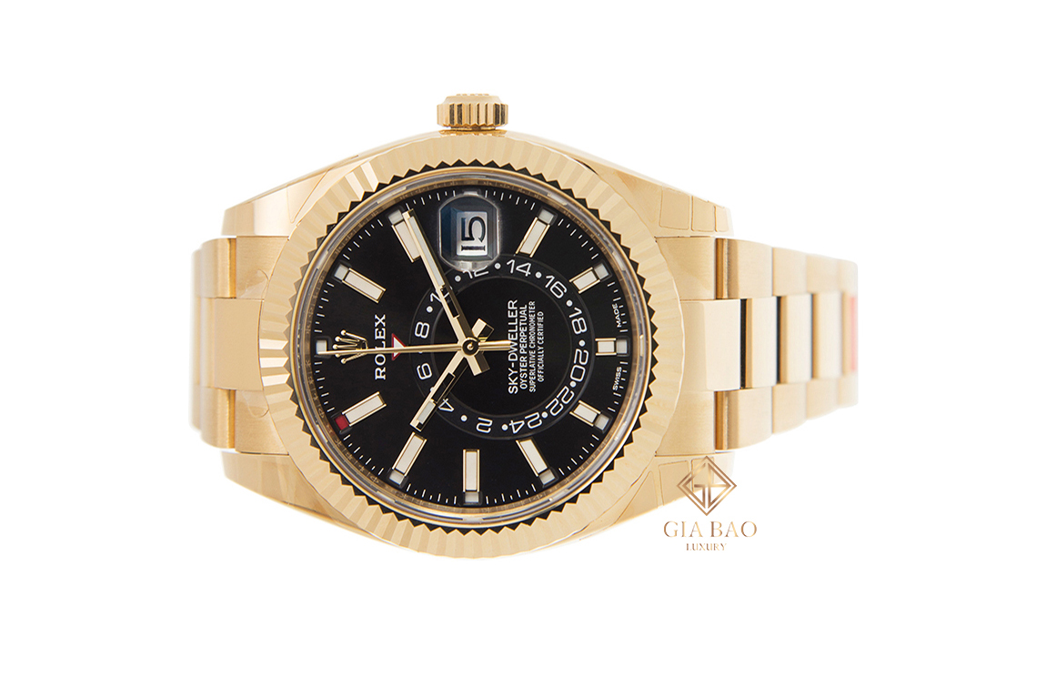 Rolex Sky-Dweller 326938 vàng vàng mặt đen tại Gia Bảo