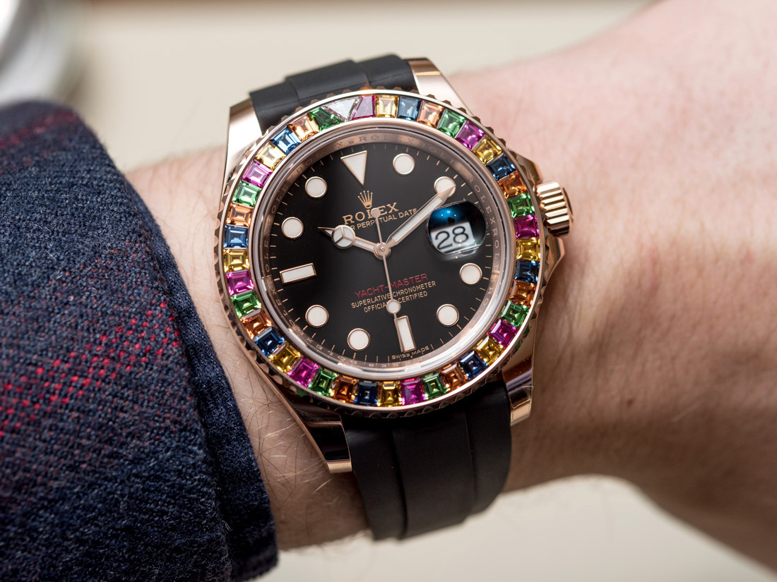 Rolex Yacht-Master 116695SATS Candy bezel đá màu trong bài Gia Bảo