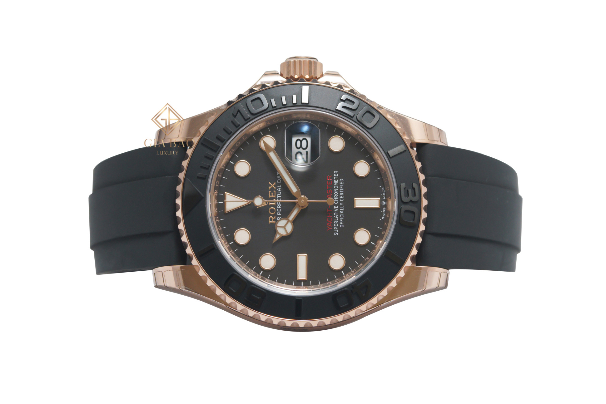 Rolex Yacht-Master 126655 Everose mặt đen Oysterflex tại Gia Bảo
