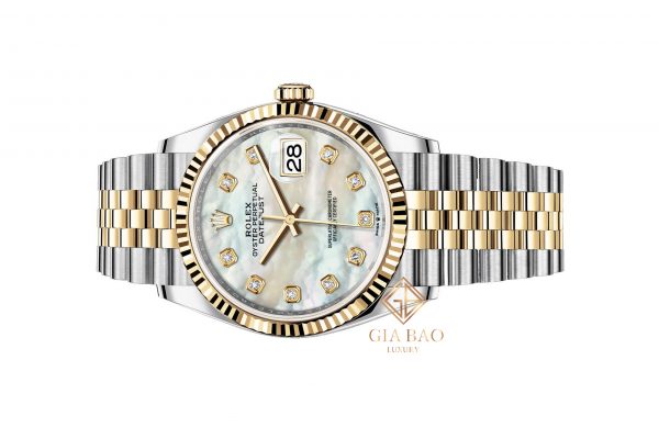 Đồng Hồ Rolex Datejust 36 126233 Mặt Số Vỏ Trai Trắng