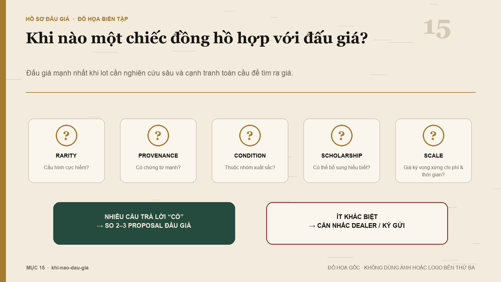 Cây quyết định khi nào nên đưa Rolex ra đấu giá