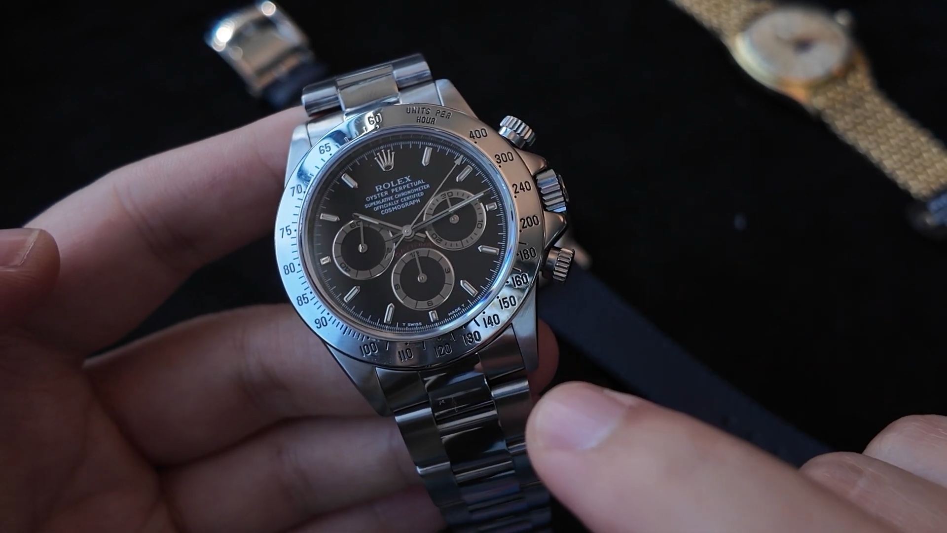 Mặt số Rolex Daytona 16520 Patrizzi với ba vòng sub-dial đổi màu